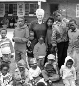 Sister Ethel Normoyle with children at the Missionvale Care Center.